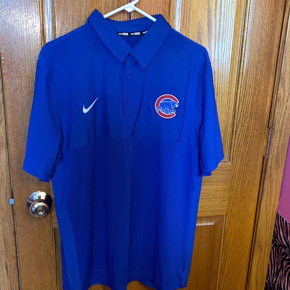 Nike BSBL Authentic Chicago Cubs Blue Men's Polo with Logo